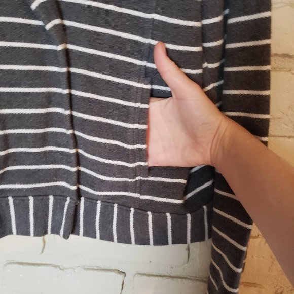 LOFT Ann Taylor Striped Snap Button Jacket Blazer - Picture 6 of 16